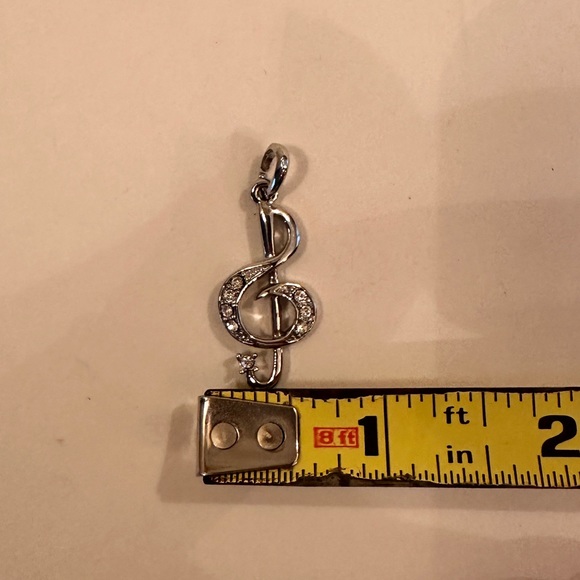Treble clef music necklace charm - Picture 6 of 6